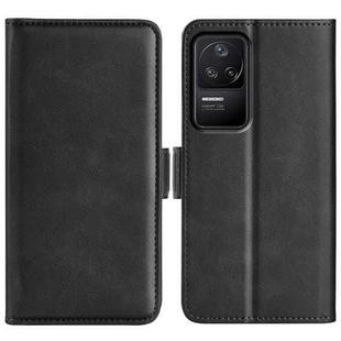 For Xiaomi Redmi K40S Dual-side Magnetic Buckle Horizontal Flip Leather Phone Case(Black)