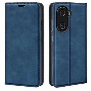 For Honor X40i  Retro-skin Magnetic Suction Leather Phone Case(Dark Blue)