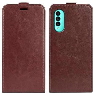 For Wiko T50 R64 Texture Vertical Flip Leather Phone Case(Brown)
