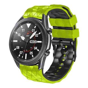 For Huawei Watch GT3 Pro 46mm 22mm Football Pattern Two-Color Silicone Strap(Green+Black)