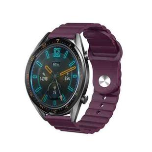 For Samsung Galaxy Watch Active 40mm 20mm Corrugated Silicone Watch Band(Purple)