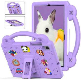 For Samsung Galaxy Tab A7 10.4 2020 T500/T505 Handle Kickstand Children EVA Shockproof Tablet Case(Light Purple)
