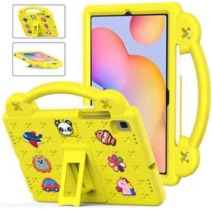 For Samsung Galaxy Tab S6 Lite 10.4 2020/2022 Handle Kickstand Children EVA Shockproof Tablet Case(Yellow)