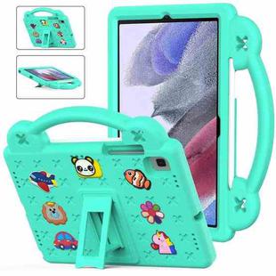 For Samsung Galaxy Tab A7 Lite 8.7 2021 T220/T225 Handle Kickstand Children EVA Shockproof Tablet Case(Mint Green)