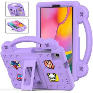 For Samsung Galaxy Tab A 8.0 2019 T290 / T295 Handle Kickstand Children EVA Shockproof Tablet Case(Lighte Purple)