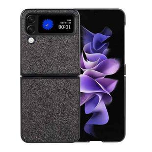 For Samsung Galaxy Z Flip4 Silk Texture Phone Case(Black)