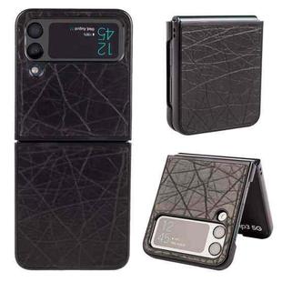 For Samsung Galaxy Z Flip4 Crazy Horse Texture Leather Phone Case(Black)