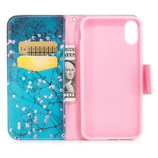 Colored Drawing Pattern Horizontal Flip Leather Case for Samsung Galaxy Note9,with Holder & Card Slots & Wallet(Plum Blossom)