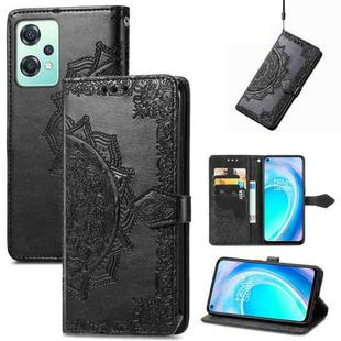 For OnePlus Nord CE 2 Lite 5G Mandala Flower Embossed Leather Phone Case(Black)