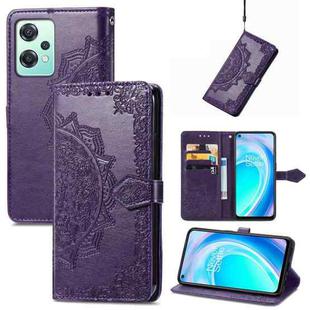 For OnePlus Nord CE 2 Lite 5G Mandala Flower Embossed Leather Phone Case(Purple)