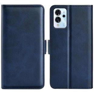 For ZTE V40 Pro Dual-side Magnetic Buckle Flip Leather Phone Case(Dark Blue)