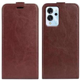 For ZTE Blade V40 Pro R64 Texture Vertical Flip Leather Phone Case(Brown)