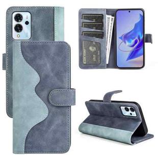 For ZTE Blade V40 Pro Stitching Horizontal Flip Leather Phone Case(Blue)