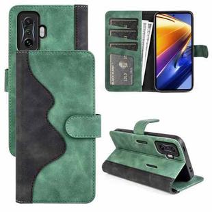 For Xiaomi Poco F4 GT Stitching Horizontal Flip Leather Phone Case(Green)