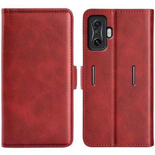 For Xiaomi Poco F4 GT Dual-side Magnetic Buckle Flip Leather Phone Case(Red)