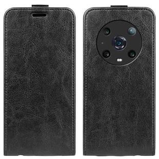 For Honor Magic4 Pro R64 Texture Single Vertical Flip Leather Phone Case(Black)