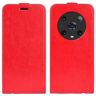 For Honor Magic4 Pro R64 Texture Single Vertical Flip Leather Phone Case(Red)