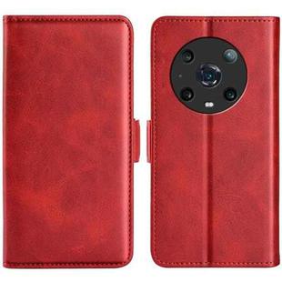 For Honor Magic4 Pro Dual-side Magnetic Buckle Flip Leather Phone Case(Red)