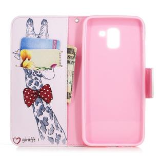 Colored Drawing Pattern Horizontal Flip Leather Case for Samsung Galaxy J6,with Holder & Card Slots & Wallet(Deer)