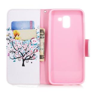 Colored Drawing Pattern Horizontal Flip Leather Case for Samsung Galaxy J6,with Holder & Card Slots & Wallet(Tree)