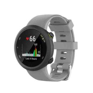 For Garmin Forerunner 45 / Forerunner 45S Universal Twill Solid Color Silicone Watch Band(Grey)