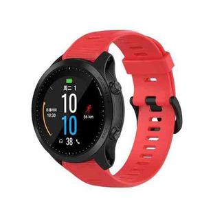 For Garmin Forerunner945 / fenix5 Plus / Approach S60 Monochrome Silicone Watch Band(Red)