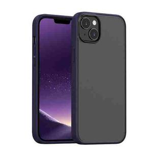 For iPhone 14 Plus Skin Feel Frosted Color Button Phone Case (Purple)
