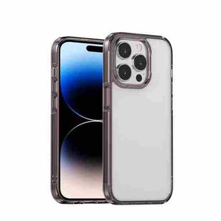 For iPhone 14 Pro Max PC + TPU Full Coverage Shockproof Phone Case (Transparent Black)