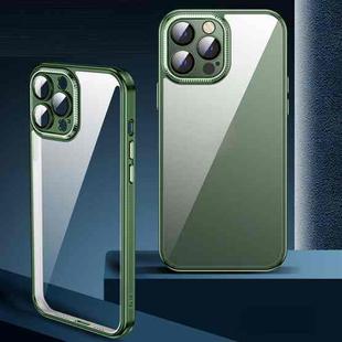 For iPhone 12 Metal Lens Film TPU Phone Case(Green)