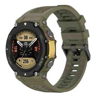 For Amazfit T-Rex 2 Silicone Leisure Watch Band(Jungle Green)