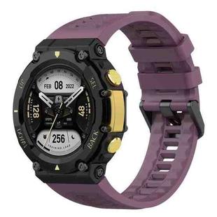 For Amazfit T-Rex 2 Silicone Leisure Watch Band(Dark Purple)