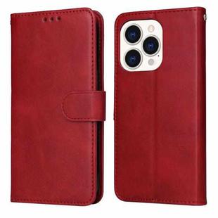 For iPhone 14 Pro JSM Calf Texture Leather Phone Case(Red)