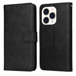 For iPhone 14 Pro JSM Calf Texture Leather Phone Case(Black)