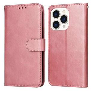For iPhone 14 Pro Max JSM Calf Texture Leather Phone Case (Pink)