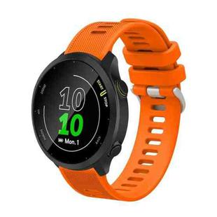 For Garmin Forerunner 158 20mm Silicone Twill Watch Band(Orange)