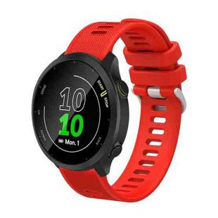 For Garmin Forerunner 158 20mm Silicone Twill Watch Band(Red)