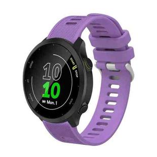 For Garmin Forerunner 55 20mm Silicone Twill Watch Band(Purple)