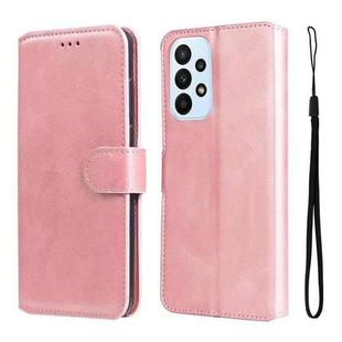 For Samsung Galaxy A23 4G / M23 / F23 JUNSUNMAY Calf Texture Leather Phone Case(Pink)