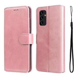 For Samsung Galaxy A13 4G JUNSUNMAY Calf Texture Leather Phone Case(Pink)