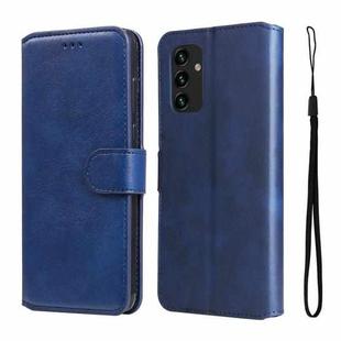 For Samsung Galaxy A13 4G JUNSUNMAY Calf Texture Leather Phone Case(Blue)