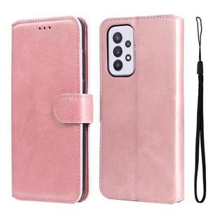 For Samsung Galaxy A33 5G JUNSUNMAY Calf Texture Leather Phone Case(Pink)