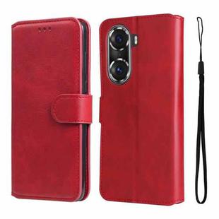 For Honor 60 Pro JUNSUNMAY Calf Texture Leather Phone Case(Red)