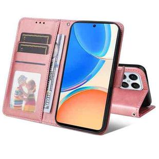 For Honor X8 / X30i / Play6T Pro JSM Calf Texture Leather Phone Case(Pink)