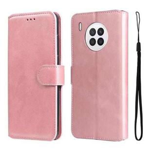 For Honor 50 Lite 5G / Huawei Nova 8i JUNSUNMAY Calf Texture Leather Phone Case(Pink)