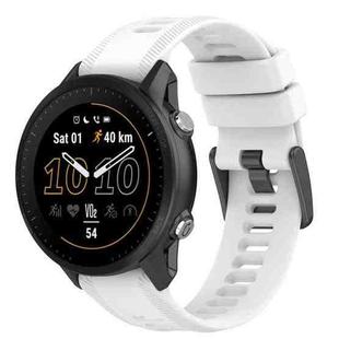 For Garmin Forerunner 955 22mm Solid Color Silicone Watch Band(White)