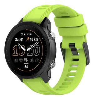 For Garmin Forerunner 955 22mm Solid Color Silicone Watch Band(Lime Color)
