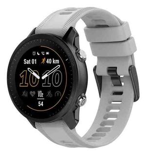 For Garmin Forerunner 955 22mm Solid Color Silicone Watch Band(Rock Gray)