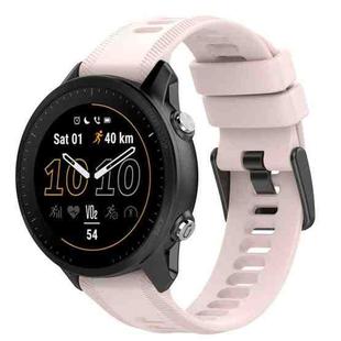 For Garmin Instinct 2 22mm Solid Color Silicone Watch Band(Sand Pink)