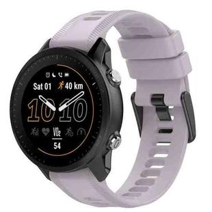 For Garmin Forerunner 945 22mm Solid Color Silicone Watch Band(Lavender Purple)
