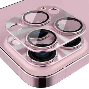 ENKAY Aluminium Alloy Tempered Glass Lens Cover Film For iPhone 14 Pro / 14 Pro Max (Pink)